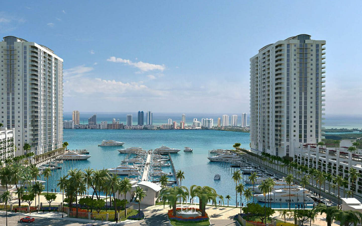 Marina Palms residences and yacht club.